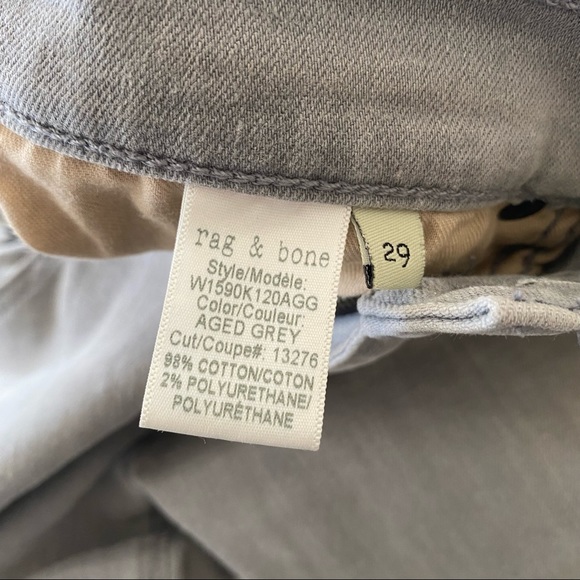 rag & bone The Dre Jeans in Aged Grey - Picture 6 of 9